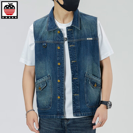 Aemape Apple Light Color de grande taille Vertinit vestime en denim pour hommes et femmes Brand de travail à la mode de printemps et d'été