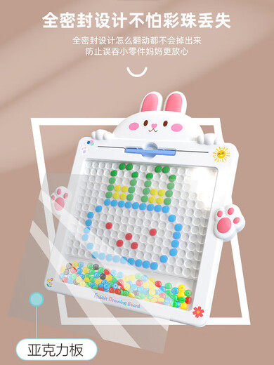 Ju le Baby Magnetic Pen Control Board Kindermagnetpenstkontrolle Baby 1-2 Jahre Magnetische Penförderer Malplatine Spielzeug Extra Large Picture Board [Blue Rabbit]