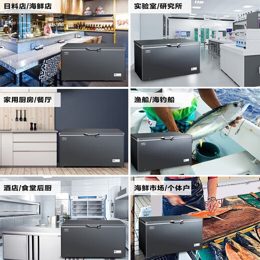 Xingxing (XINGX) ultra-low temperature commercial refrigerator minus 60 degrees salmon tuna quick freezer, negative 40 degrees household seafood emergency freezer, large capacity freezer, copper tube, 200L [-60 degrees] 956*715*829mm