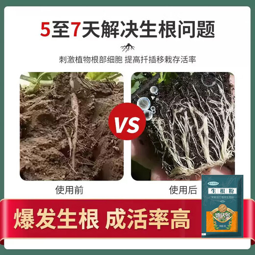 Rooting powder, universal plant rooting agent, fruit tree transplanting rooting agent, cutting nutrient solution, flower fertilizer, rapid rooting solution, buy 3 get 2 free, powerful rooting powder, universal type, 5 bags