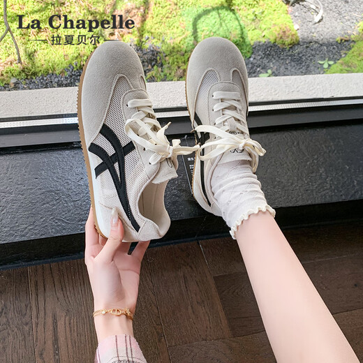 La Chapelle Frauenschuhe für Sommer Neues atmungsaktives Mesh Design Deutsche Trainingschuhe für Frauen Outdoor Sport Nicht-Schlupf-Freizeit-Frauenschuhe Schwarzer Reis LA-XZX2215TW 37