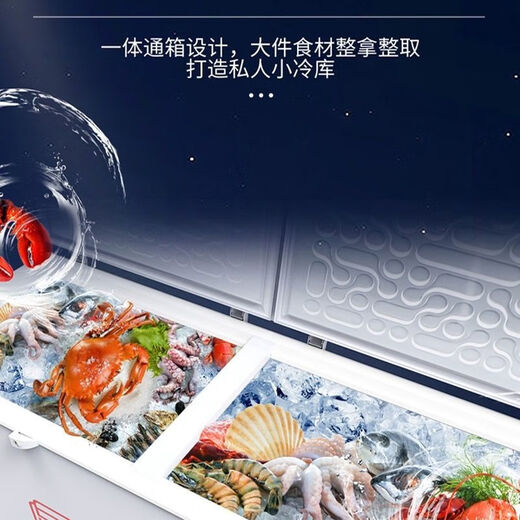 星星（XINGX）冰柜718升冷柜冰柜商用大容量冷藏冷冻柜卧式保鲜柜518升急冻冰箱 718GD长1945宽757高880