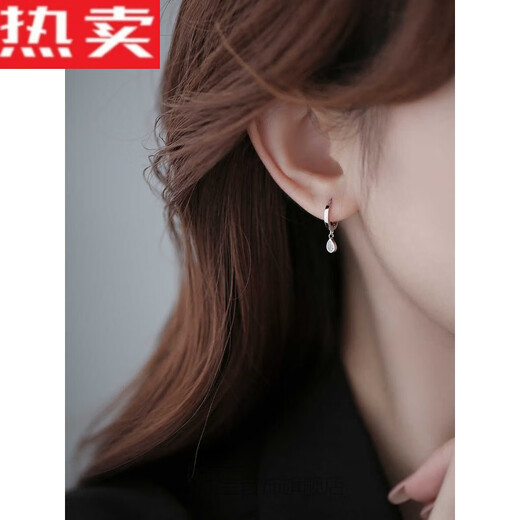 YNO earrings suitable for round faces and big faces 999 sterling silver earrings feminine niche design ear buckles suitable for round faces 999 upgraded model