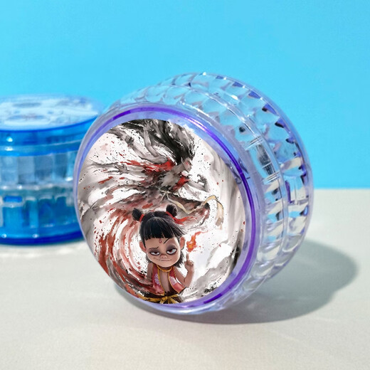 MPPMCK哪吒悠悠球儿童发光玩具可回旋溜溜球男女孩yoyo球卡通礼物 蓝色哪咤2