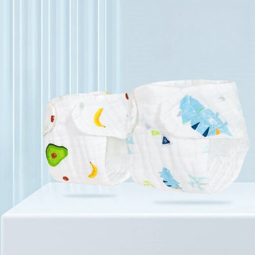 Diapers baby pure cotton washable newborn gauze diaper pants baby urine ring meson cloth pocket diaper wash water [7A antibacterial] 5 packs random color L code [recommended 15-25 Jin [Jin equals 0.5 kg] baby]