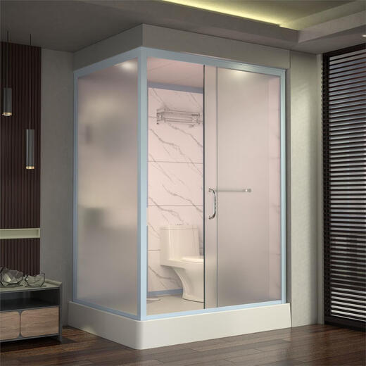 Jomoo's new integrated shower room bathroom integrated toilet mobile integrated bathroom household partition door waterproof toilet 140*110 front door does not include toilet and does not include steam