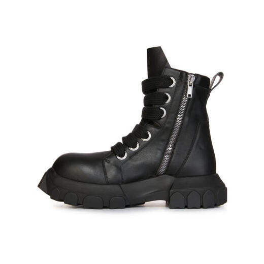 瑞克·欧文斯（RICK OWENS）奢侈品鞋靴男系带短筒靴 RU01D3887LCOW2-999 经典 黑色 43