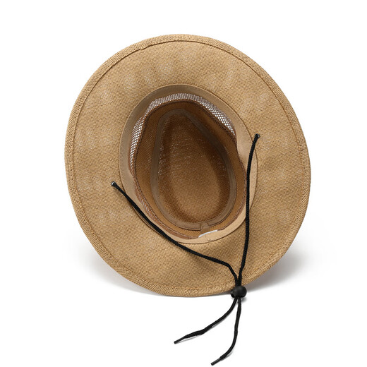 Changyin hat Men's summer dad breathable sun hat mesh hollow straw top hat thin sun protection hat old man cool hat beige