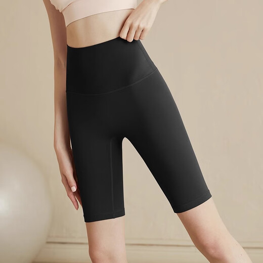 Zhenxiqi Yoga Suit Women's Summer Thin Professional Pilates Training Fitness Wear Sports Bra Vest Sports Shorts One-cup Sports Two-piece Set Women's Black M Size