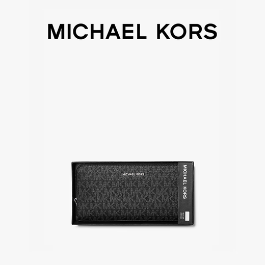 MICHAEL KORS迈克高仕 MK Cooper 男士老花钱包票夹 黑色 001 NS
