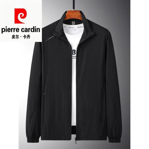 Pier Cardin spring and summer thin coat ice silk quick-drying clothes for middle-aged and elderly people in spring and summer, men's casual middle-aged daddy jacket windbreaker 829 medium gray L [suggested 80-105 Jin [Jin equals 0.5 kg]]