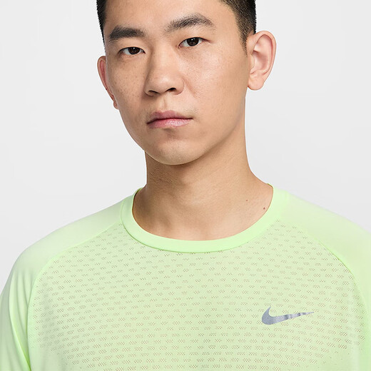 耐克（NIKE）短袖T恤男士2025夏季新款运动服透气跑步训练健身上衣半袖 速干HV5204-701微黄绿 L /175/推荐130-150斤