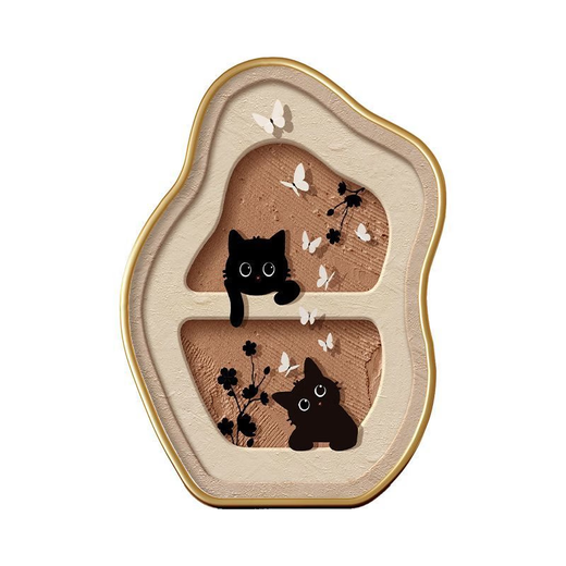 30 days 4837 pieces of cream style restaurant desktop paintings, living room decoration paintings ornaments room bedroom bedside table wall, cat shadow spirit rhyme size just 20*25cm (crystal porcelain high definition)