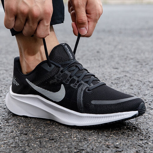 
Nike men's shoes new sports shoes REVOLUTION 7 mesh breathable lightweight cushioned sports running shoes casual shoes DA1105-006/QUEST 4/black and white breathable 44.5
