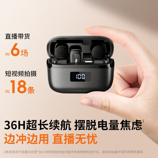 Newman MC225 Wireless Lavalier Microphone Anchor Live Broadcast Special Mini Radio Microphone Outdoor Interview Short Video Conference Recording Equipment Professional Noise Reduction Radio One to Two Single Person Universal Ultra Small Mini Microphone