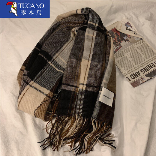 Bufanda de carpintería bufanda para hombres de invierno para hombres 2024 Nuevo estilo para novio versátil bufanda calurosa para hombres para mujeres otoño y café gris de invierno versátiles versátiles versátiles