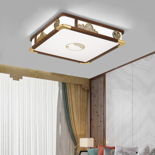 CLCEY2025 new lamp new Chinese style ceiling lamp living room lamp gold wire sandalwood modern dining room fan lamp China 9896 round 56 three colors