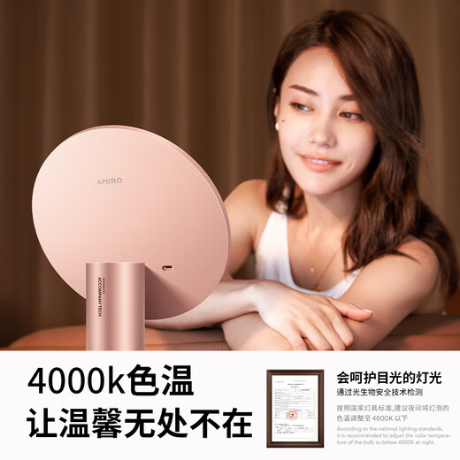 AMIRO makeup mirror with light LED smart high-definition sun mirror O2 Dream Garden Gift Box Mist Powder