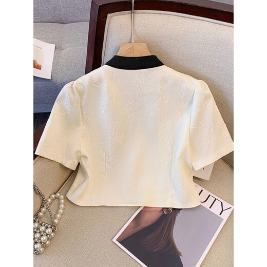 Yi Qilei Frauenkleidung, Sommer neuer chinesischer Stil, komplett mit einem kompletten Set schwarzer Hosenträgerrocks, Knicker Außenrockanzug, 9734 White Top L [vorgeschlagen 101-120 Jin [Jin ist gleich 0,5 kg]]