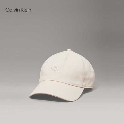 Calvin KleinJeans25春夏新款男女同款经典字母刺绣纯棉棒球帽礼物4K5024G WGY-月光白 均码 OS