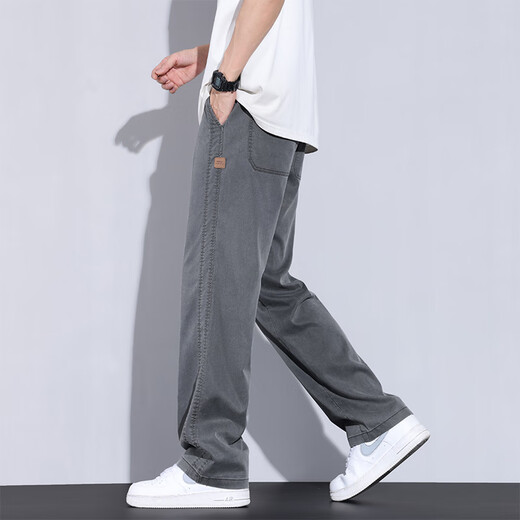
Semir Tiansi casual pants for boys summer thin fashion brand loose hang straight pants 2025 new wide-leg long pants for men 1048 blue M [90-110Jin [Jin equals 0.5 kg]]