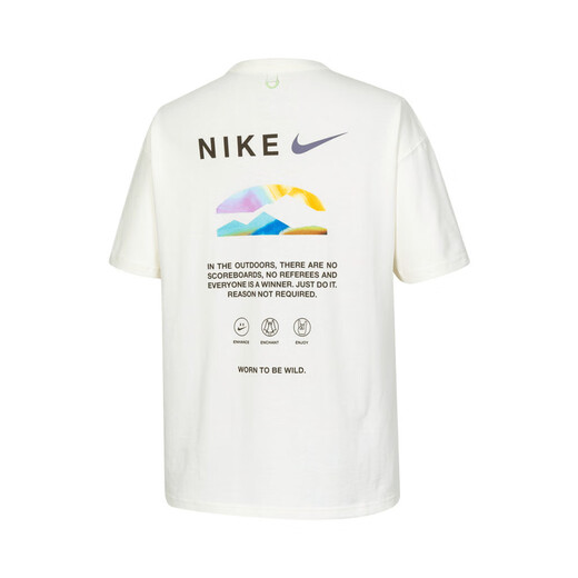 耐克（Nike） 短袖男装上衣春夏季新款跑步体恤运动服训练透气宽松圆领半袖T恤 HF6172-133/全棉 L /建议130-150斤