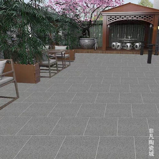 Azulejos de piso de patio al aire libre 600 baldosas antiguas Garden Villa Terrace Sun Surfiring Surfiring Anti-Slip Anti-Freeze Ceramicy Ceramiced Sesame Stone 12611 600*600
