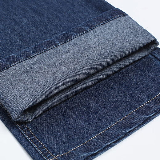 Jeans de la escuela electrónica de otoño hombres jóvenes jóvenes y de mediana edad de alta cintura recta pantalones casuales de negocios del verano pantalones de hombre de gran tamaño 5155 azul claro [estilo grueso de primavera y otoño] 32 [2 pies 5 cintura]
