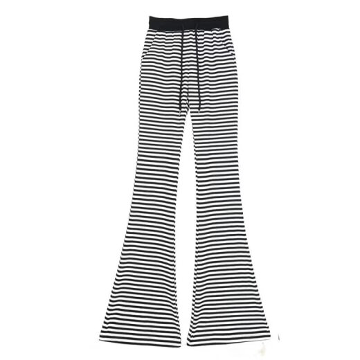 
2025 spring and summer drooping stripes loose casual micro-flare pants high waist wide-leg pants floor-sliding long pants women's trendy color [MY-686] M