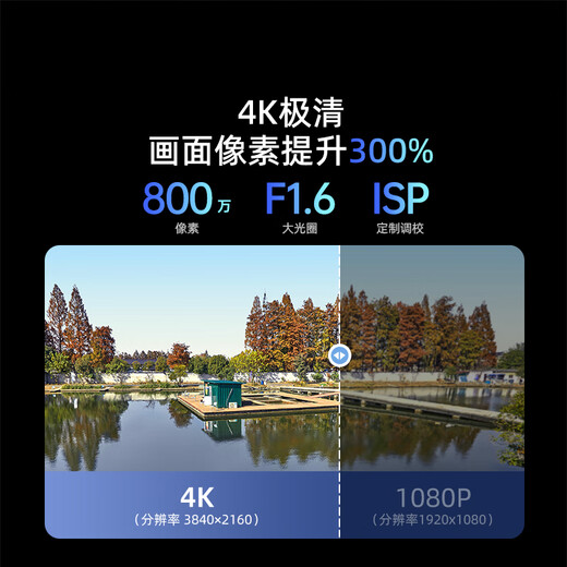 360室外摄像头6pro 4K版800万家用监控手机远程室外摄像头度无死角可对话家庭监控高清防水夜视