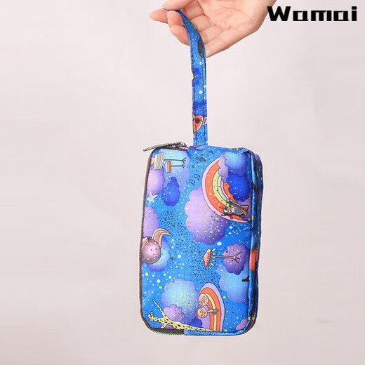 Orange Central Large Cell Phone Bag Fabric Printed Three-Zip Long Coin Purse Can Hold 6-inch Hand-Group Grocery Bag Keys Violet Violet A Long