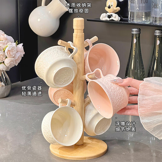 Xibaisheng Light Luxury Cup Set Home Drinking Cup Set Living Room Hospitality Tea Cup 6 Heat-Resistant Teapots Tea Set Complete Set Light Luxury Cup 15-piece Set 1810