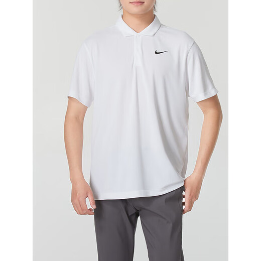 Nike Schnelltrocknend Polo-Shirt Nike Echtes Revers kurzärmeliges Sommer neues Sport-T-Shirt Atmungsaktives Tennis Top Black FN3895-010 Pure Cotton Strick lose und transparent S empfohlen 100-120jin [Jin gleich 0,5 kg] (offizielles authentisch)
