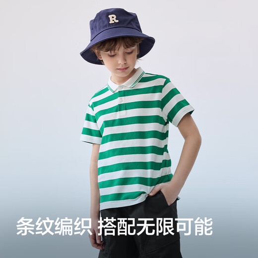 巴拉巴拉童装儿童短袖T恤2025夏季POLO衫男大童上衣条纹时尚209225117108