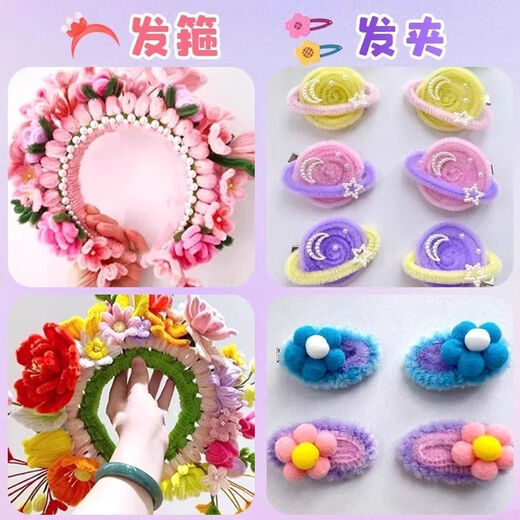 Des bâtons de torsion à sec avec des bandes longues spéciales et des bouquets épaisses à la main d'origine du sac de bricolage à la main