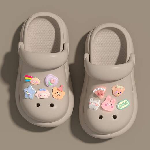 Cartoon Rabbit Chaussures de trous pour femmes avec une plage épaisse de plage pour enfants non glissant Sandales pour les filles, fille, 2988 Crystal Rabbit / Beak 19,5 30-31 Convient pour les pieds longueur 19 cm