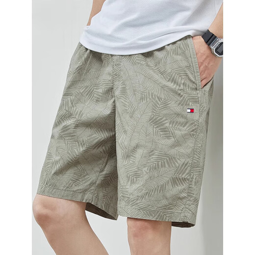 TOMMYBULL美国Tommy汤米夏季纯棉男士五分短裤休闲百搭宽松沙滩裤 9215上青 4XL (建议180-200斤)