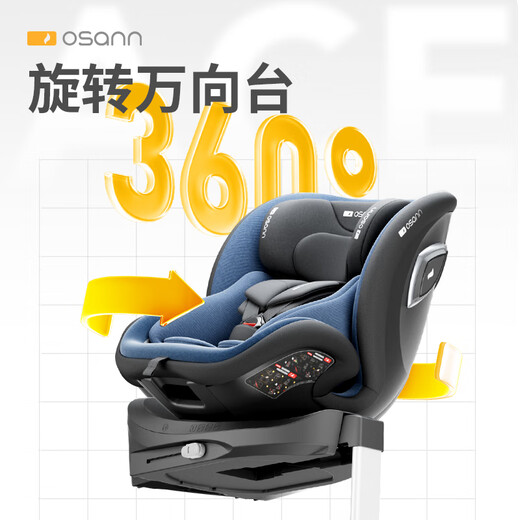 Asiento de seguridad para niños de Osann Star de 0 a 12 años de edad certificada de automóviles certificado se puede rotar y puede estar mintiendo