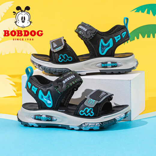 Babudou children's shoes summer boys' beach shoes casual lightweight children's sandals 105552117 black/lake blue 26