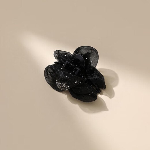 Chimera (CHIMERA) textured gauze flower medium hair grab half-tied shark clip grabber headband female senior girl birthday gift