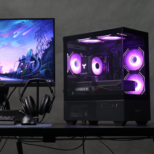 Colorful i5 14600KF/12600KF RTX5060Ti/5060 card-free sea view room desktop assembly computer console game e-sports flagship store diy complete machine delta tile six i5 14600K+5060+500G+16G 16G