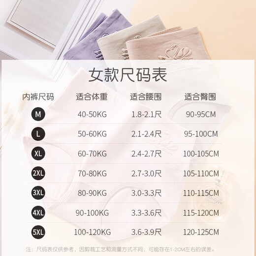 雅鹿内裤女士纯棉新款中高腰2025新款女生女款妈妈三角裤全棉短裤 1049组合1 L 165 (95-120斤)