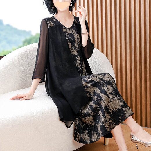 Vestido madre de Pushui Fangfang Summer suelto de moda de moda