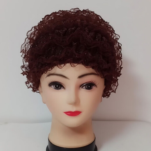 Fuxia middle-aged and elderly women's thin hat to cover white hair, fifty-year-old lady's hat, mother's 50-60-year-old summer lace wig hat, black, one size fits all, with elasticity