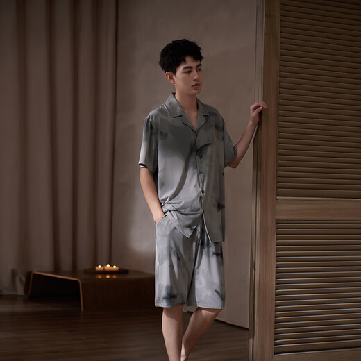 Shaqian 2025 new short-sleeved couple pajamas summer cool modal cotton men's home wear women's suit high-end