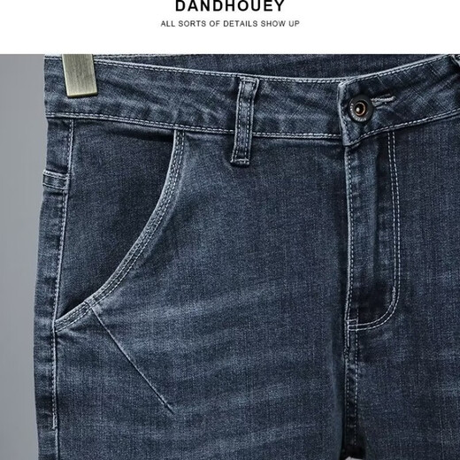 LEE KIDS summer thin denim shorts men's five-point pants loose straight mid-pants casual versatile stretch breeches T693 blue - manufacturer direct sales 28 suggested 90-100Jin [Jin equals 0.5 kg]