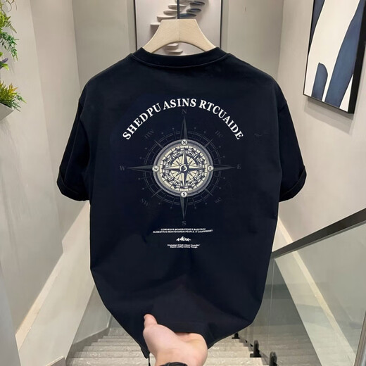 Chang Luzhus neuer Sommer kurzärmelig T-Shirt Herren trendige Herrenkleidung losen lässig bedruckt