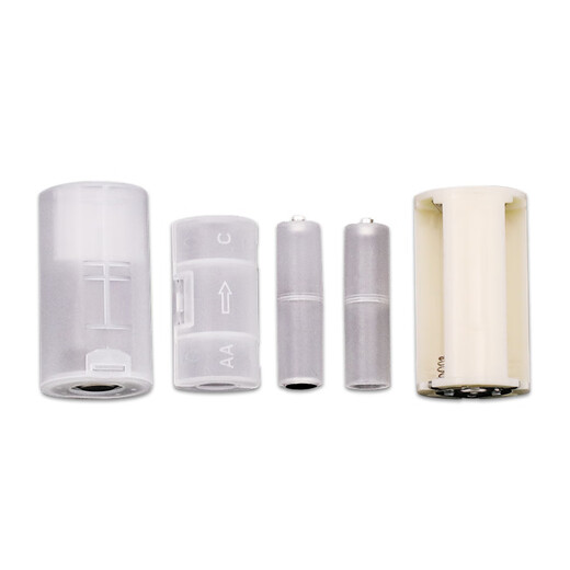 Dafuri No. 5 to No. 1/2 battery converter, No. 7 to No. 5 emergency conversion barrel, negative electrode with copper bottom, AAA to AA/C/D, No. 7 to No. 5, no metal sheet at the bottom (2 pieces)