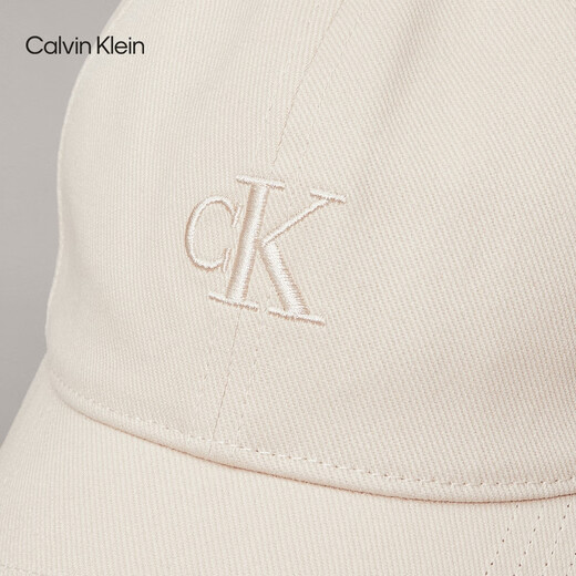 Calvin KleinJeans25春夏新款男女同款经典字母刺绣纯棉棒球帽礼物4K5024G WGY-月光白 均码 OS