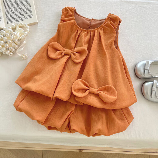 Hualin Fashion Guangzhou Dreizehn Summer Koreanische Mädchen im koreanischen Stil, Bow ärmellose Kleiderschwestern 1715217153 17152 Set M 110c